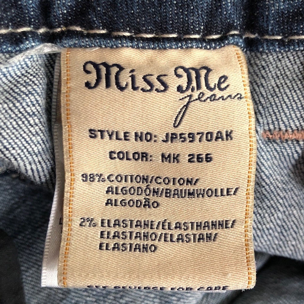 Miss Me Signature Women's Embellished Blue Ankle Skinny Jeans - Picture 8 of 8